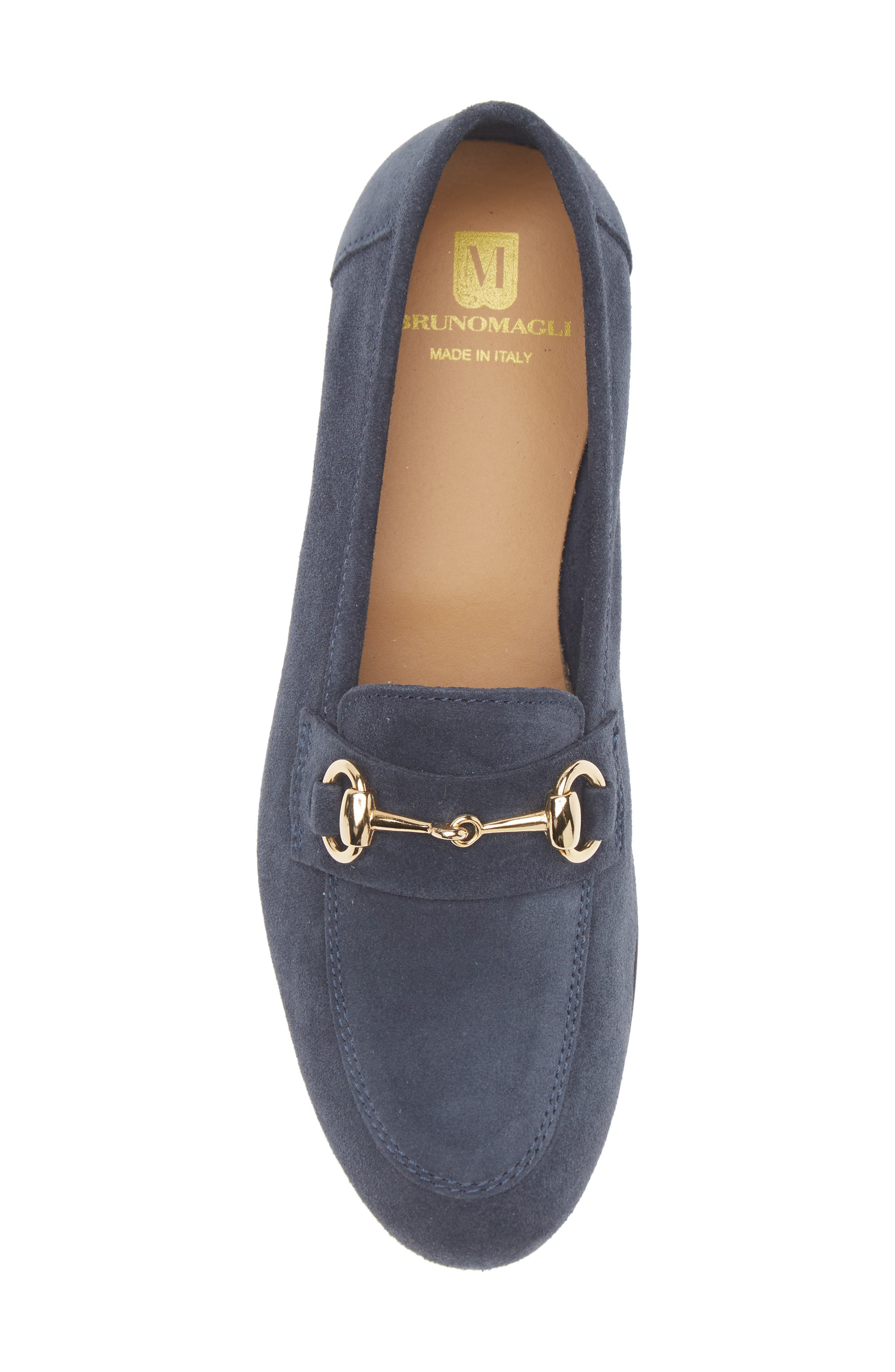 Bruno Magli Cassie Bit Loafer, Alternate, color, Navy Suede