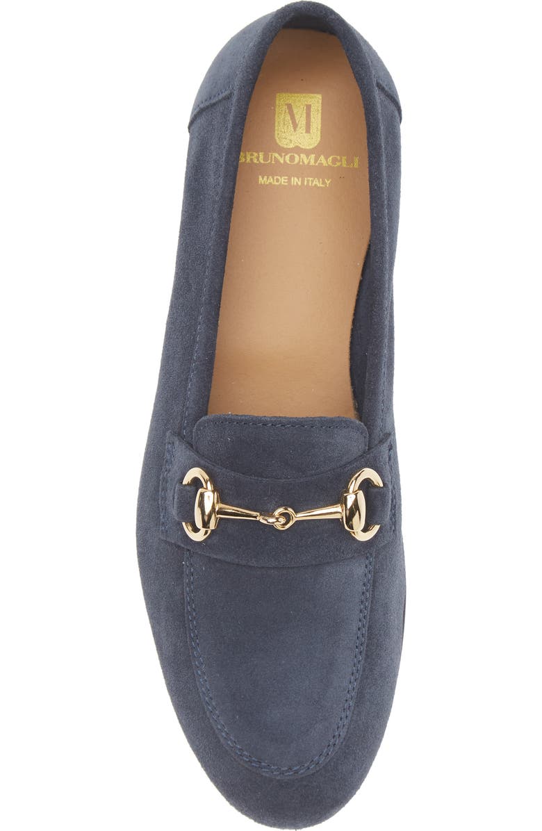 Bruno Magli Cassie Bit Loafer, Alternate, color, Navy Suede