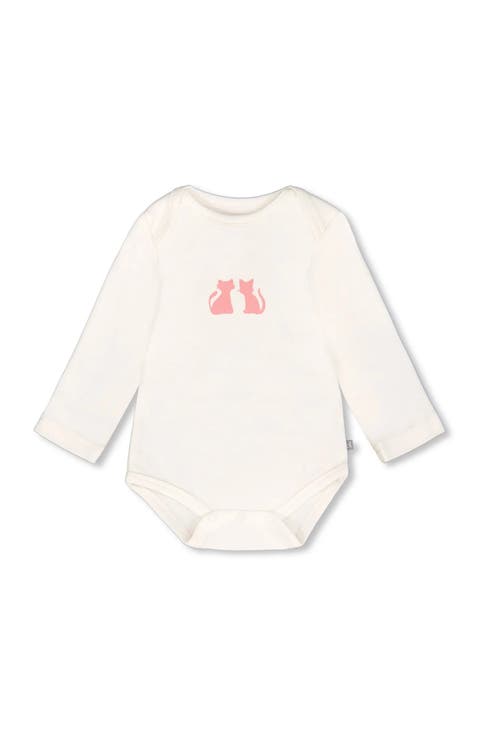 Organic Cotton Long Sleeve Romper Cat (Baby)