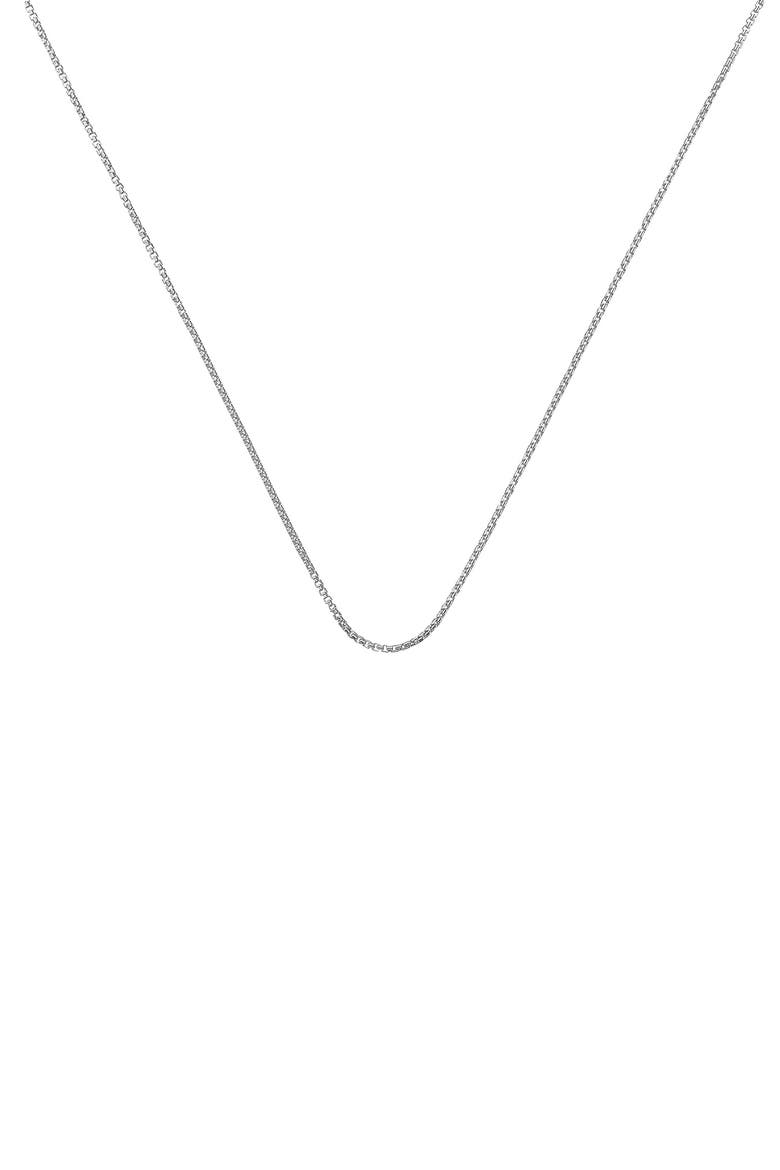 Box Chain Necklace, Main, color, SILVER