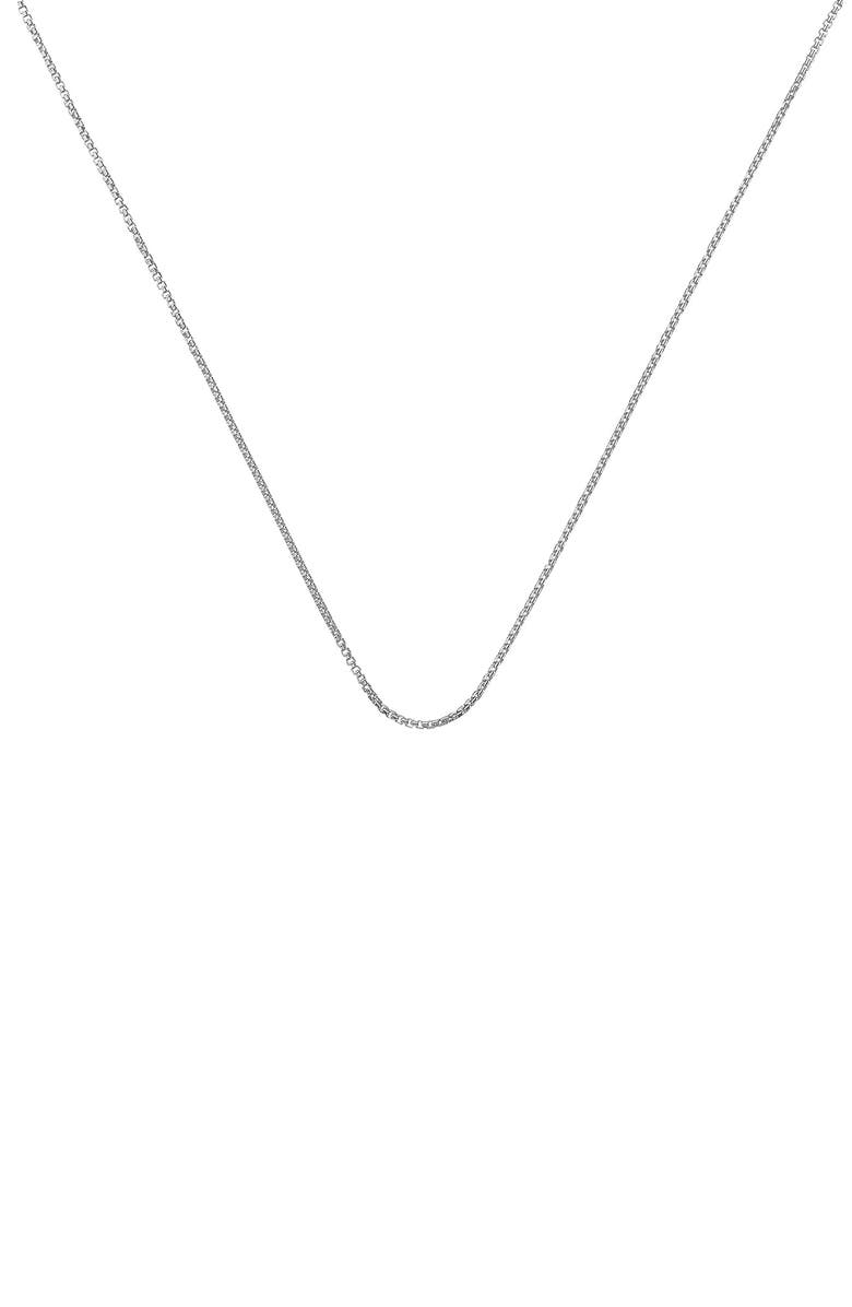 Monica Vinader Box Chain Necklace, Main, color, Silver
