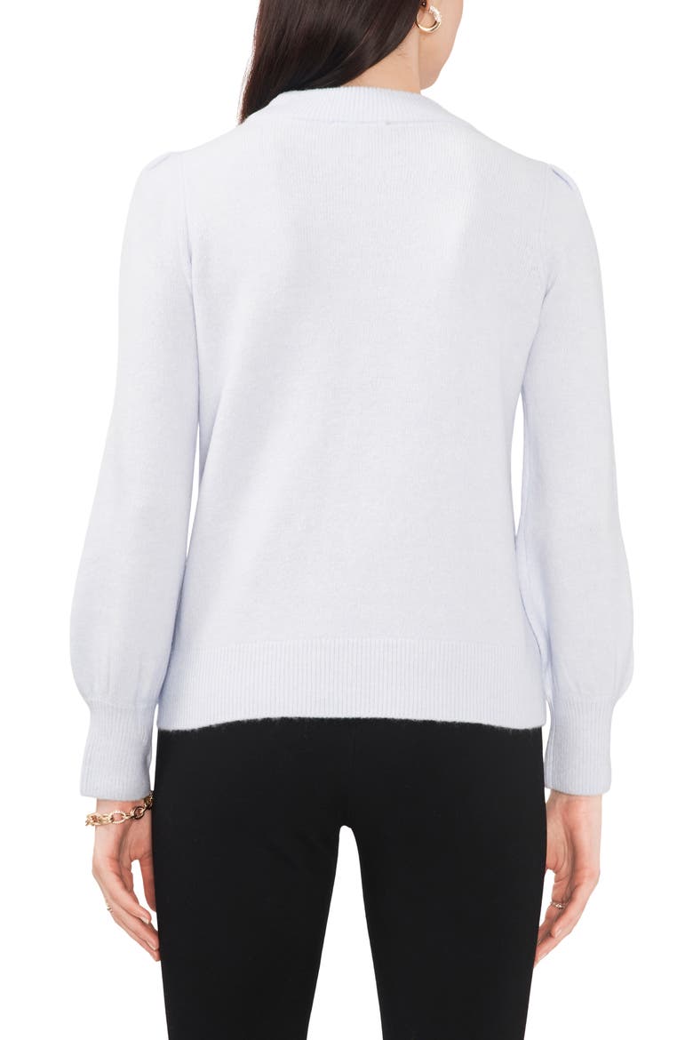 Imitation Pearl Collar Sweater, Alternate, color, FROZEN