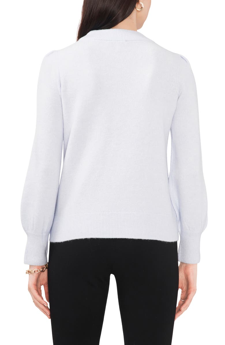 Chaus Imitation Pearl Collar Sweater, Alternate, color, Frozen