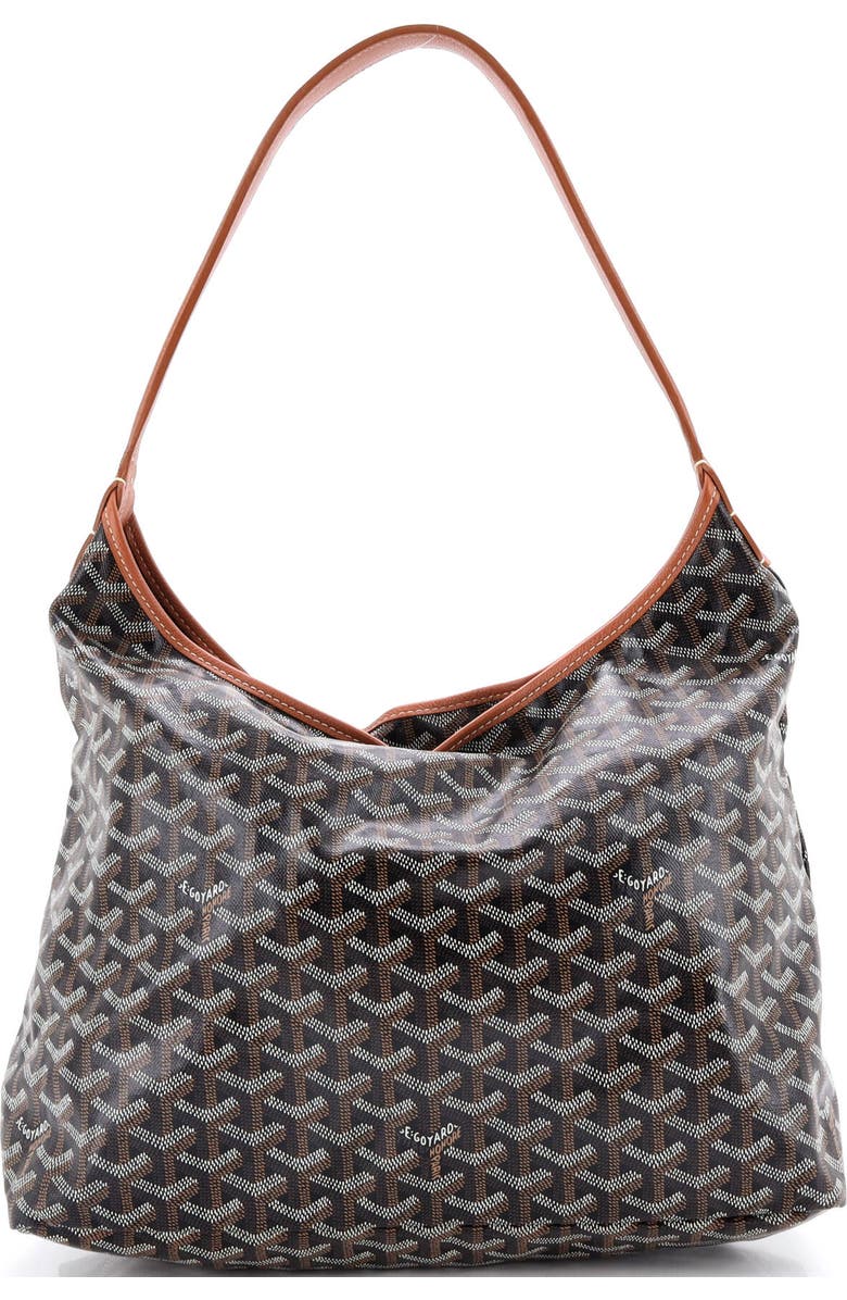 Pre-Owned Goyard Boheme Hobo Coated Canvas, Main, color, Brown