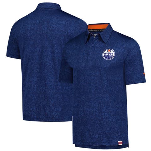 Men's Fanatics  Royal Edmonton Oilers Authentic Pro Jacquard Polo