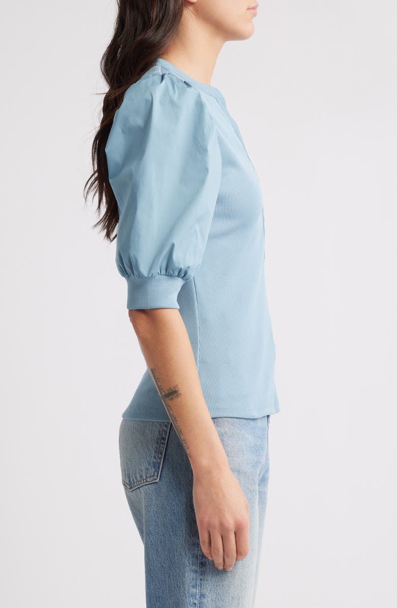 Veronica Beard Coralee Front Button Blouse, Alternate, color, Sea Glass