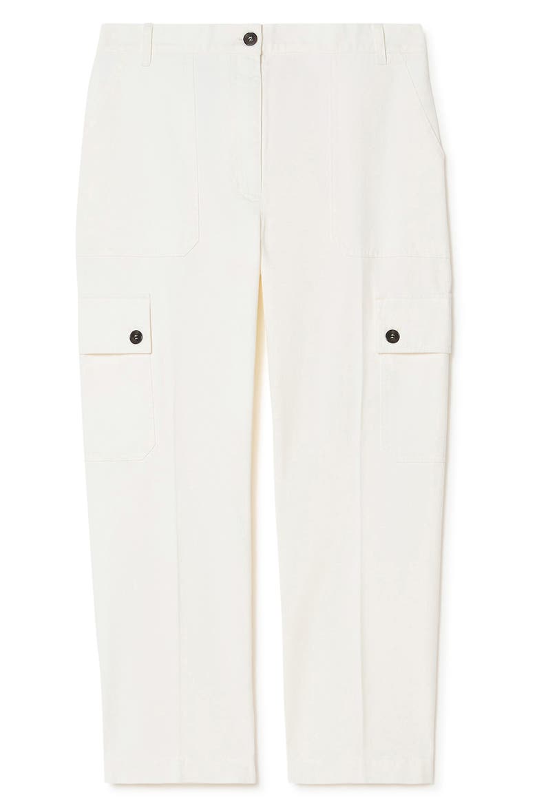 Svisiera Cotton Crop Cargo Pants, Alternate, color, IVORY