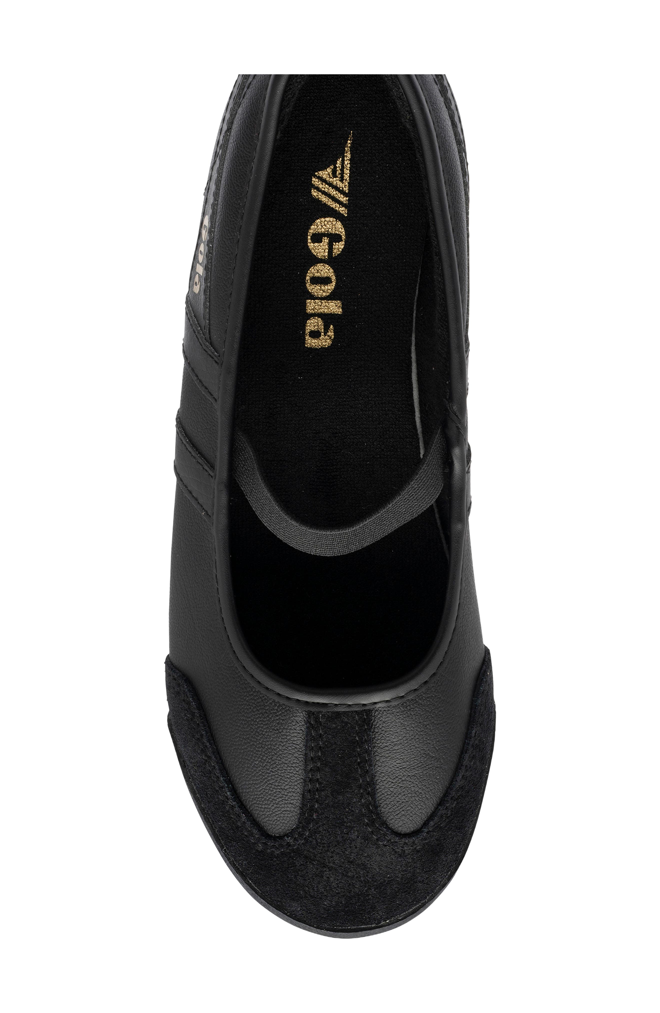 Celestra Leather Mary Jane Sneaker, Alternate, color, BLACK/ BLACK