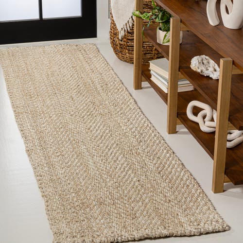 Jonathan Y Espina Hand Woven Herringbone Chunky Jute Area Rug In Ivory