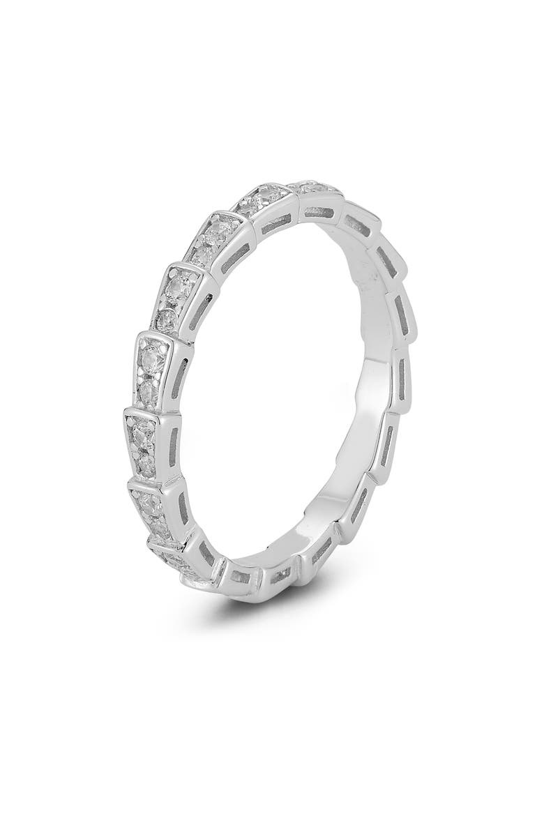 Cubic Zirconia Band Ring, Alternate, color, SILVER