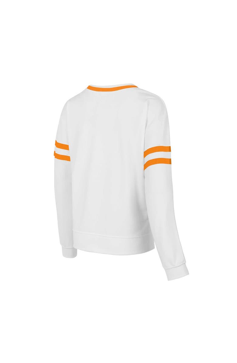 CONCEPTS SPORT Women's Concepts Sport  White Tennessee Volunteers Borough French Terry Arch Over Long Sleeve T-Shirt, Alternate, color, 