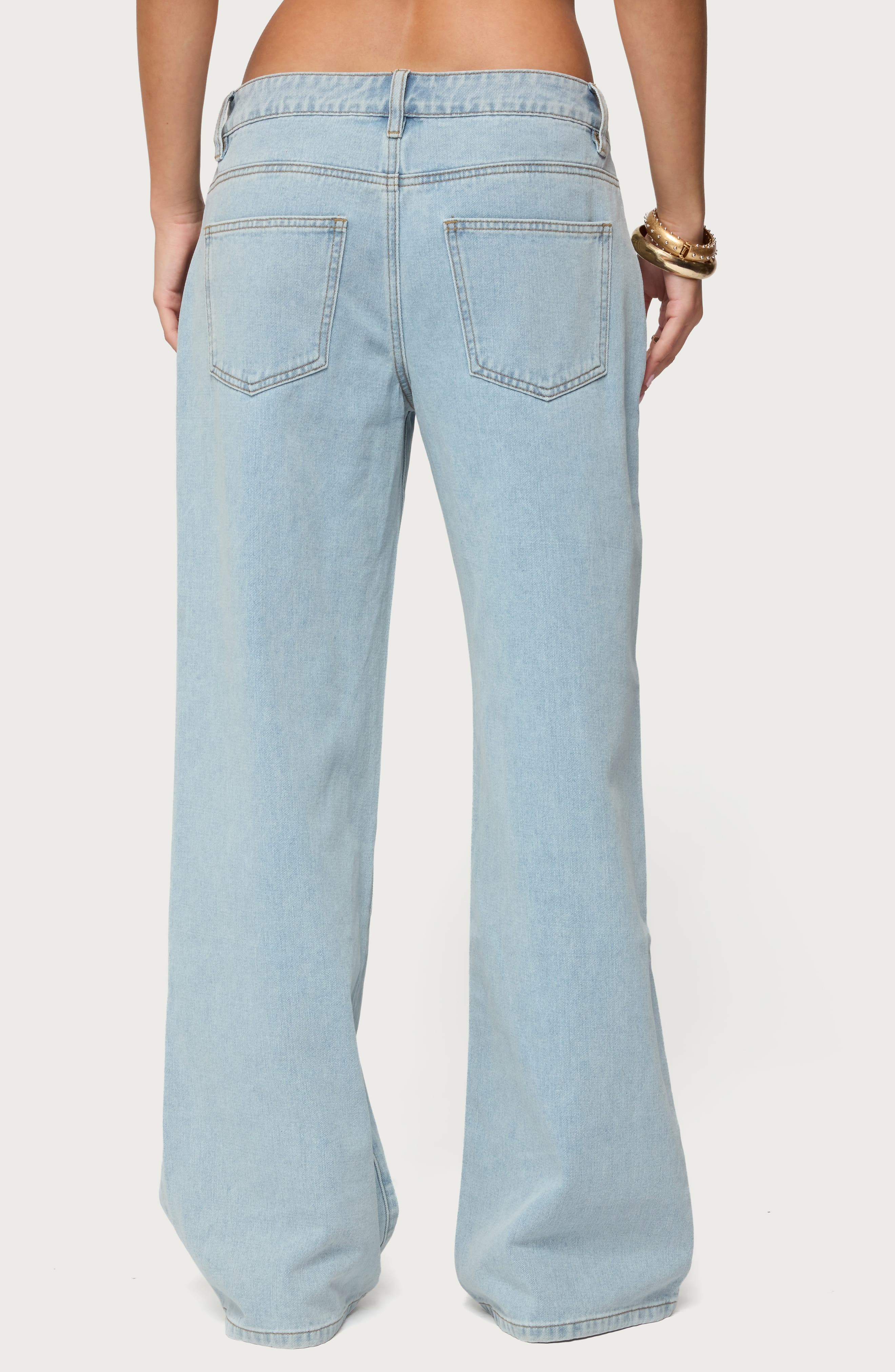 Adison Button Fly Low Rise Baggy Jeans - image 2