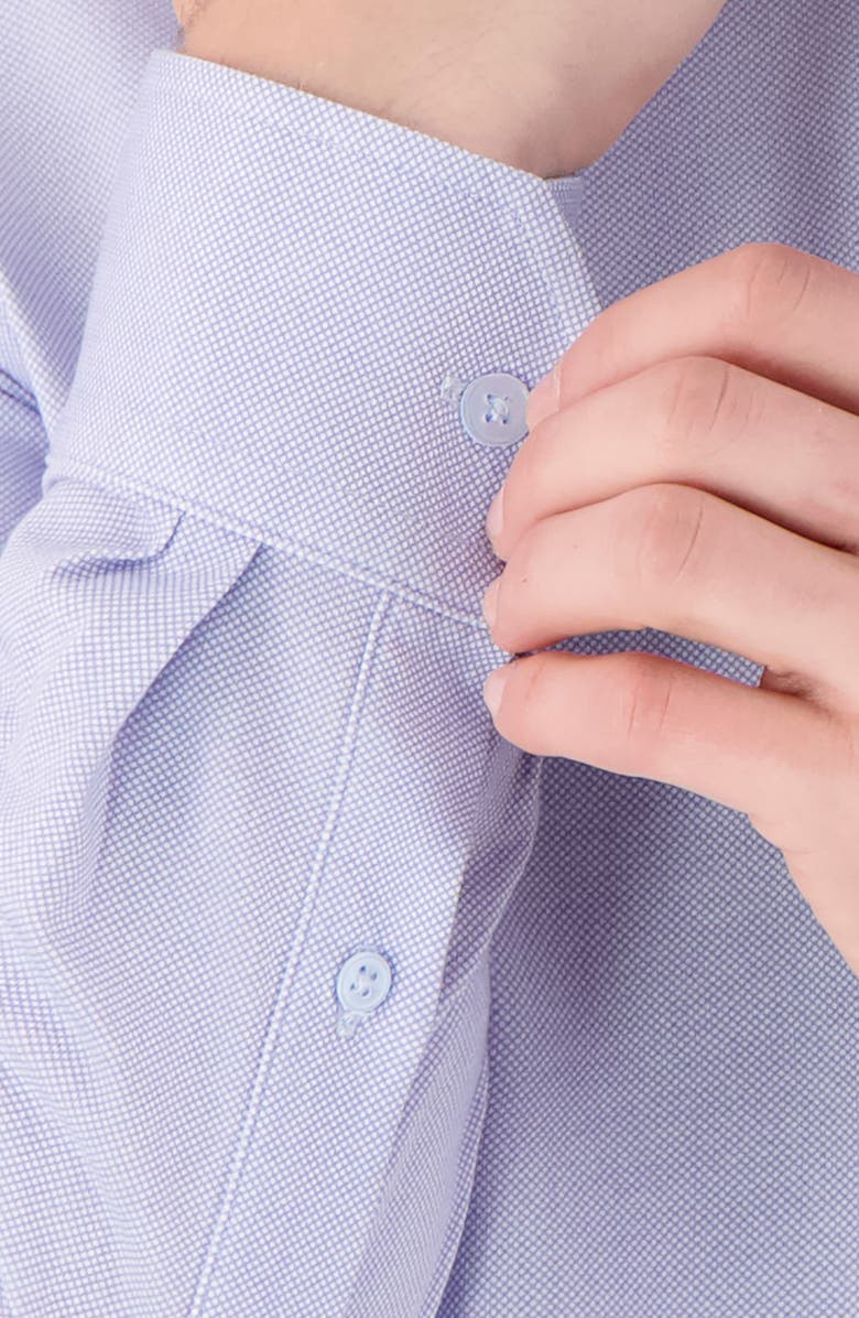 Victor Emmanuel Regular Fit Pin Dot Knit Cotton Dress Shirt, Alternate, color, Light Blue