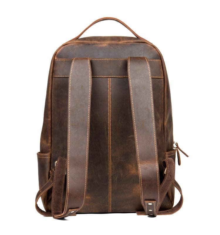 STEEL HORSE LEATHER The Vernon Backpack | Genuine Vintage Leather Minimalist Backpack, Alternate, color, Brown