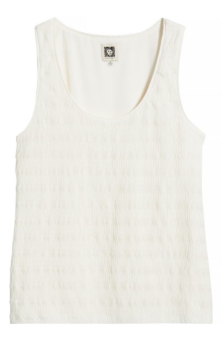 Anne Klein Pucker Wave Knit Scoop Neck Tank, Alternate, color, 