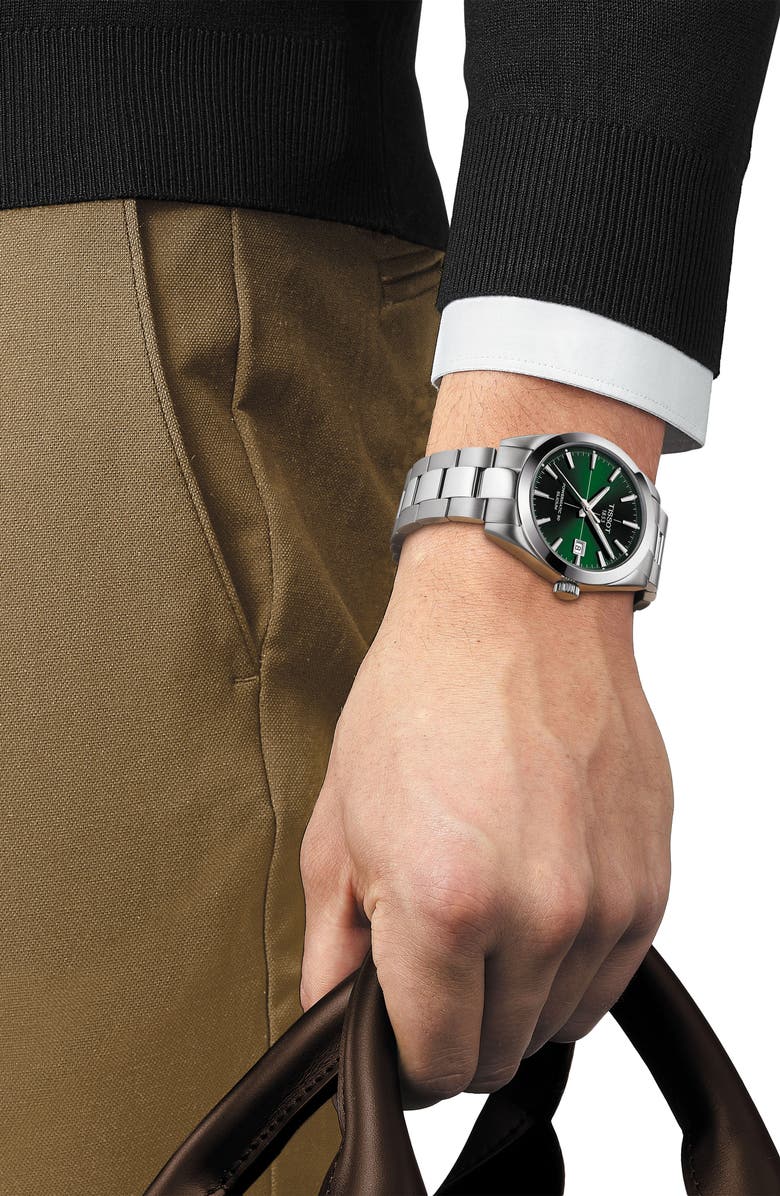 Tissot Powermatic 80 Automatic Bracelet Watch, 40mm, Alternate, color, Green