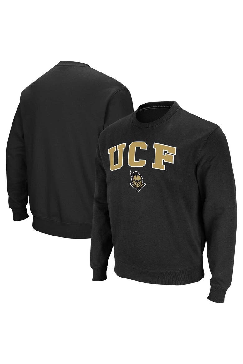 Men's Colosseum Black UCF Knights Arch Over Logo Pullover Sweatshirt, Main, color, Black