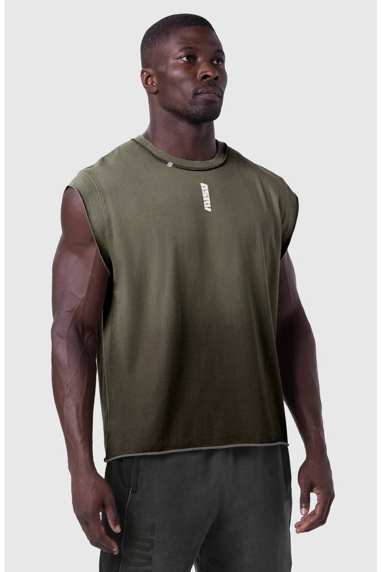 Tech Essential Cap Shoulder Cutoff, Main, color, Olive Sun Fade