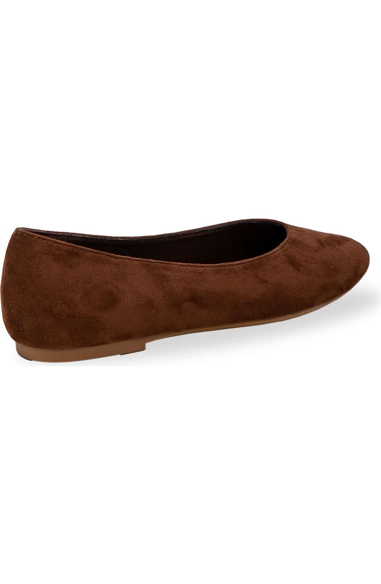 CHASE AND CHLOE Square Toe Ballet Flat, Alternate, color, Brown