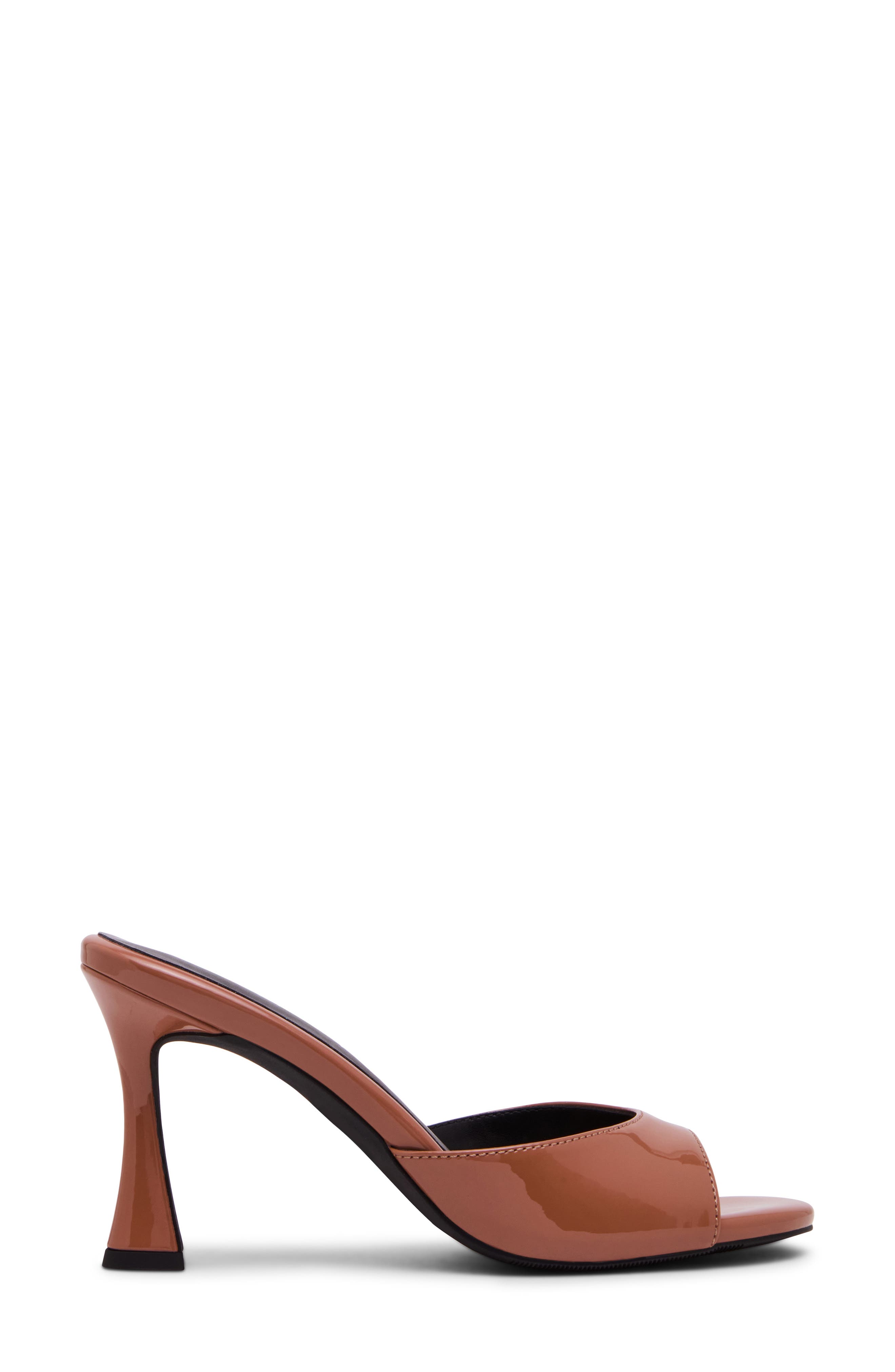 Gibson Faux Leather Slide Sandal, Alternate, color, CARAMEL PATENT