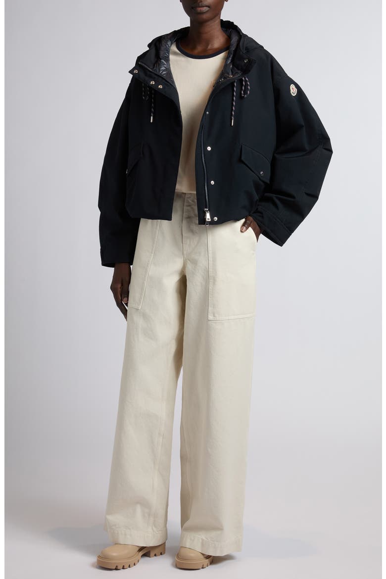 Eucalyptus Hooded Down Jacket, Alternate, color, NAVY BLUE