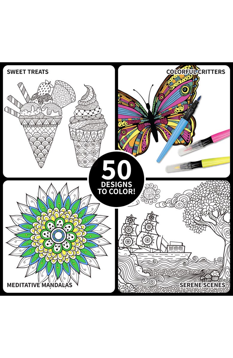 Kits For Kids Spicebox Kits For Kids Creative Coloring, 50 Pages, Arts & Crafts, 14Pc, Kids, Alternate, color, Multicolored