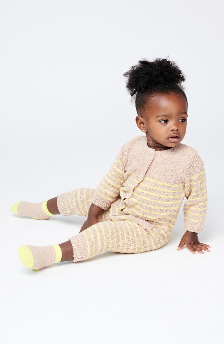 7 A.M. Enfant Stripe Teddy Romper, Alternate, color, 