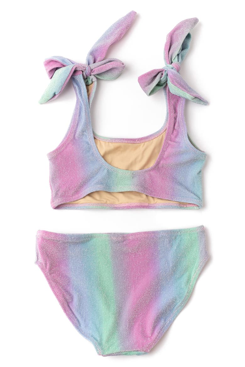 Kids' Ombré Shimmer Two-Piece Swimsuit, Alternate, color, MULTI