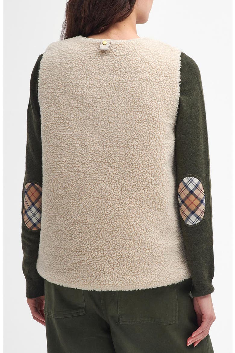 Dulsie High Pile Fleece Quilted Vest, Alternate, color, ECRU/ANCIENT