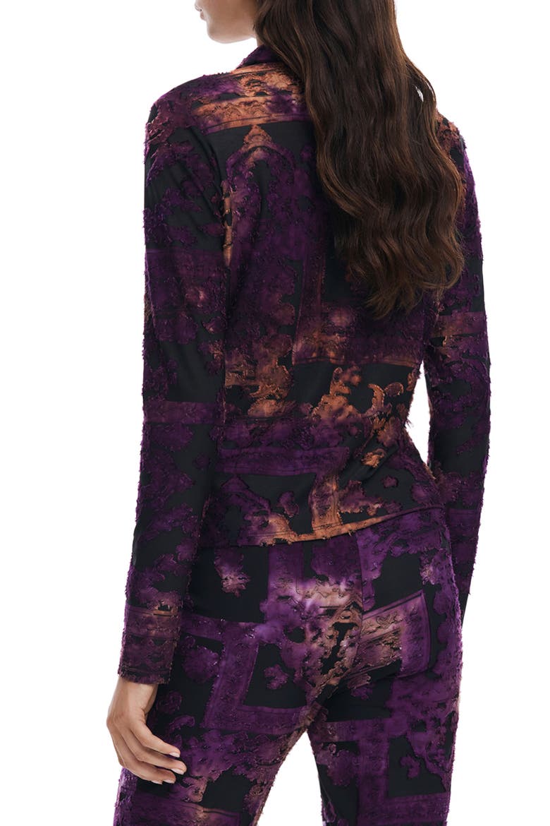 Nebula Jacquard Jacket, Alternate, color, BLACK