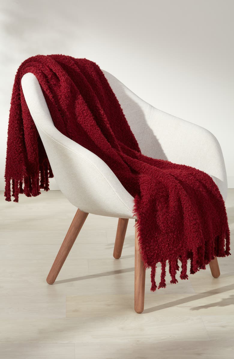 Nordstrom Haven Tassel Throw, Alternate, color, Red Grape