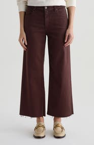 AG Saige Raw Hem Ankle Wide Leg Jeans
