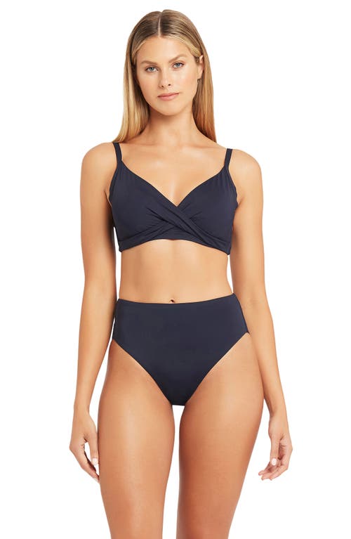 Sea Level Twist Front Dd- & E-cup Underwire Bikini Top In Night Sky