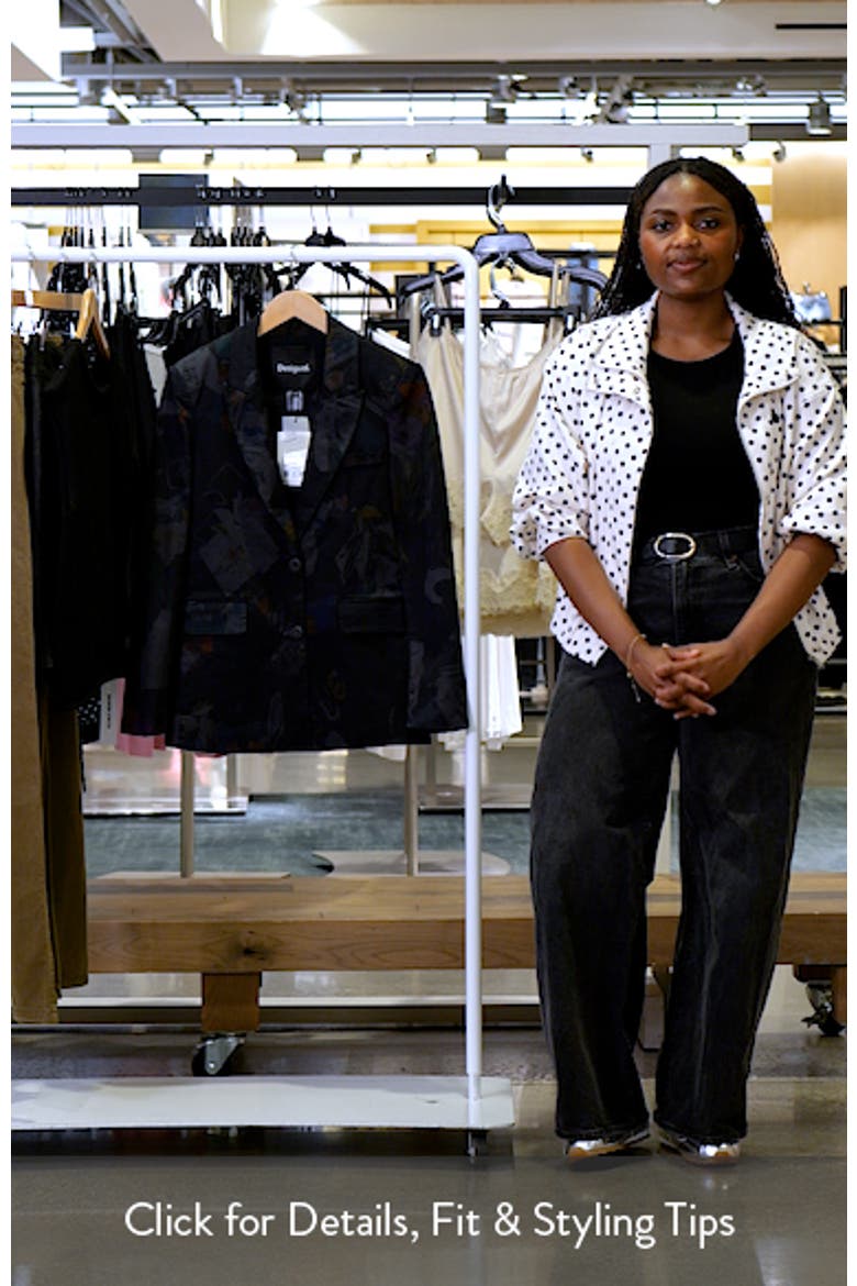 Graphic Floral Print Single Breasted Blazer video