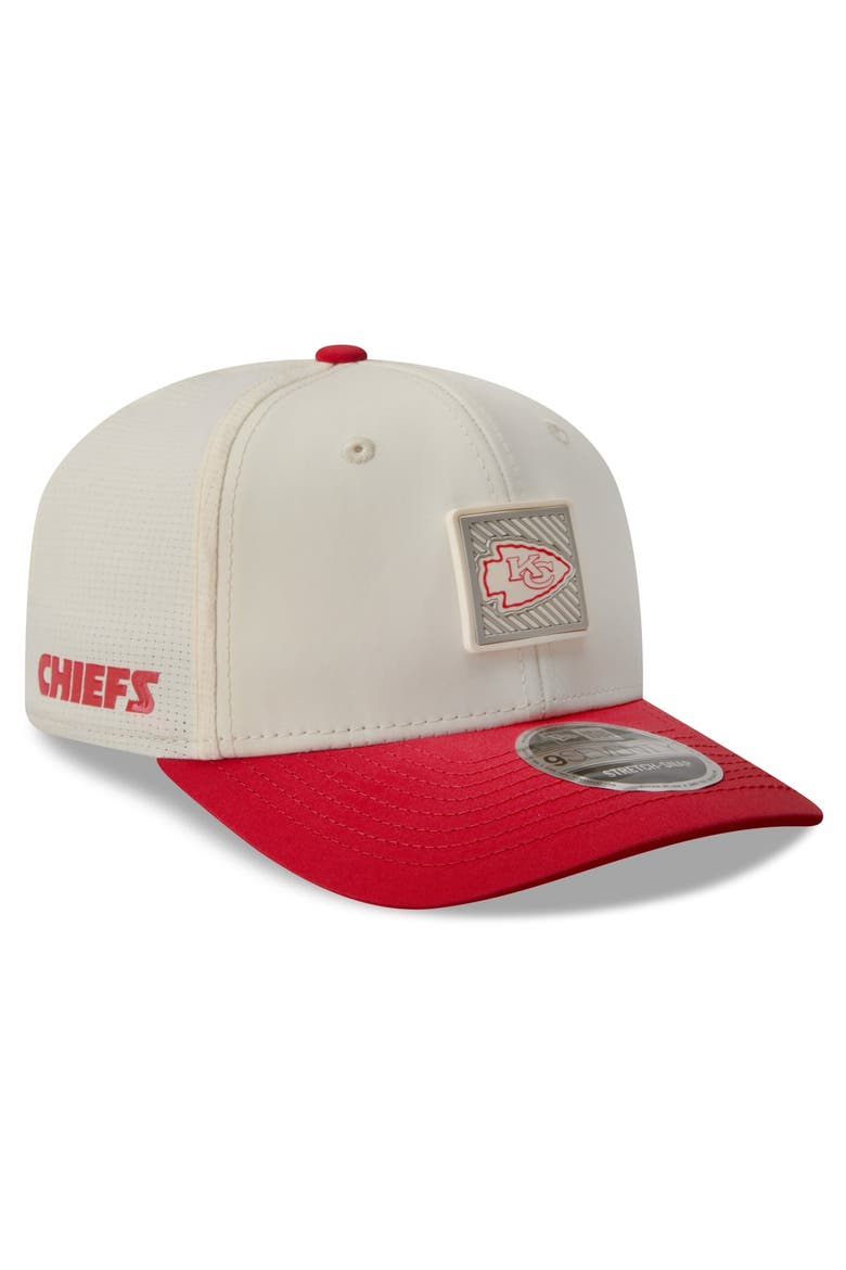 Men's New Era  Cream/Red Kansas City Chiefs 2026 NFL Training Camp 9SEVENTY Adjustable Hat, Main, color, Cream