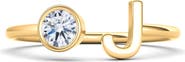 HauteCarat Lab Grown Diamond Letter Ring