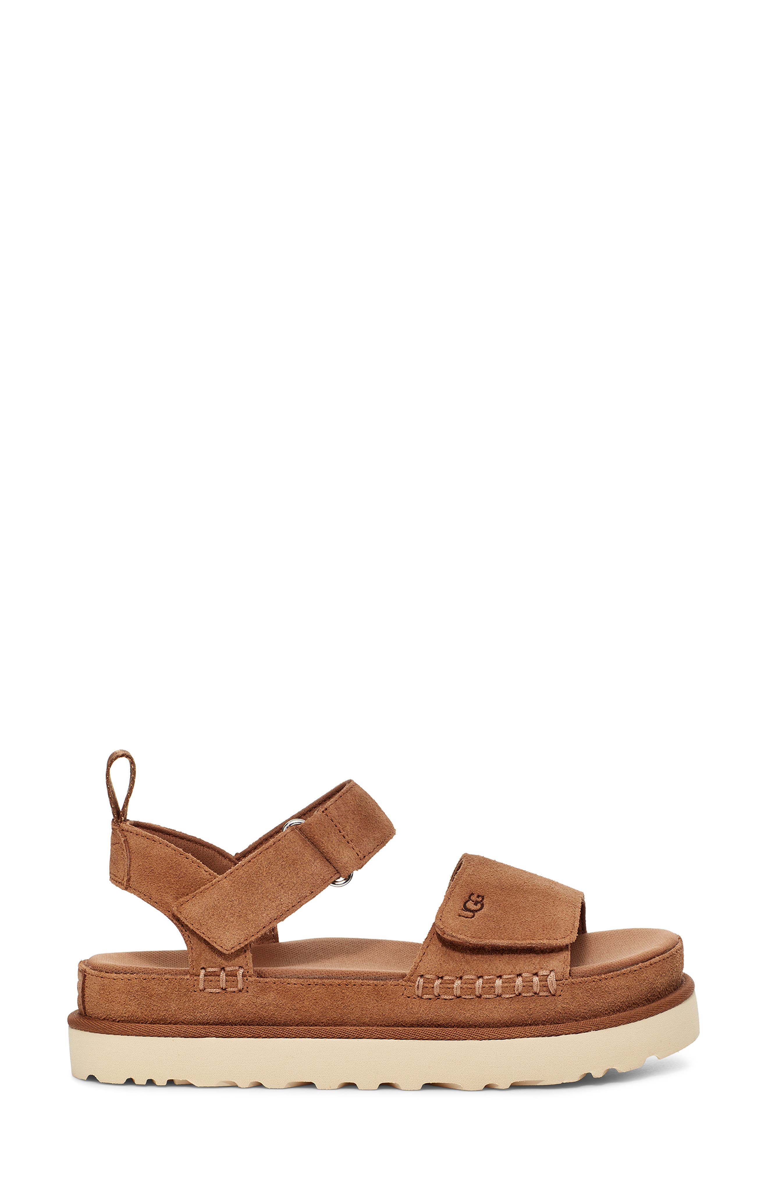 Goldenstar Platform Sandal, Alternate, color, CHESTNUT SUEDE