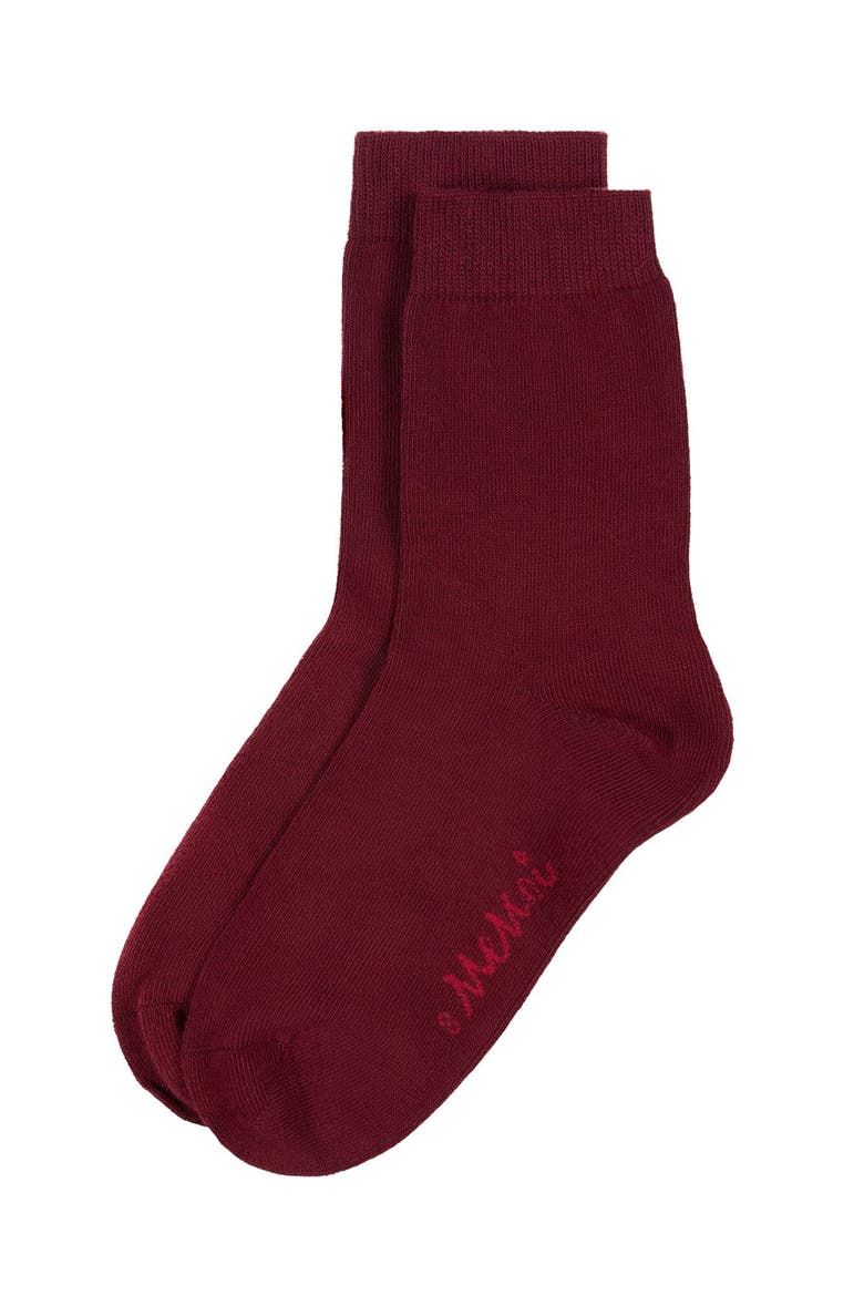Kids' Basic Cotton Blend Crew Socks, Alternate, color, Burgundy