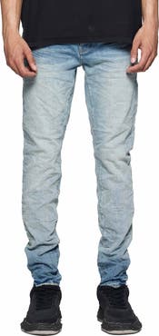 PURPLE BRAND Ice Washed Distressed Skinny Jeans