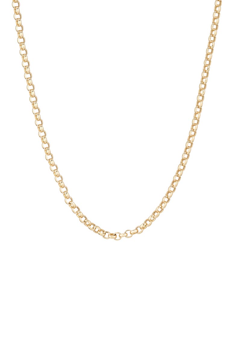 Rolo Chain Necklace, Main, color, YELLOW