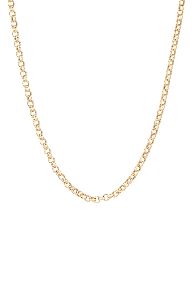 Adina Reyter Rolo Chain Necklace, Main, color, Yellow