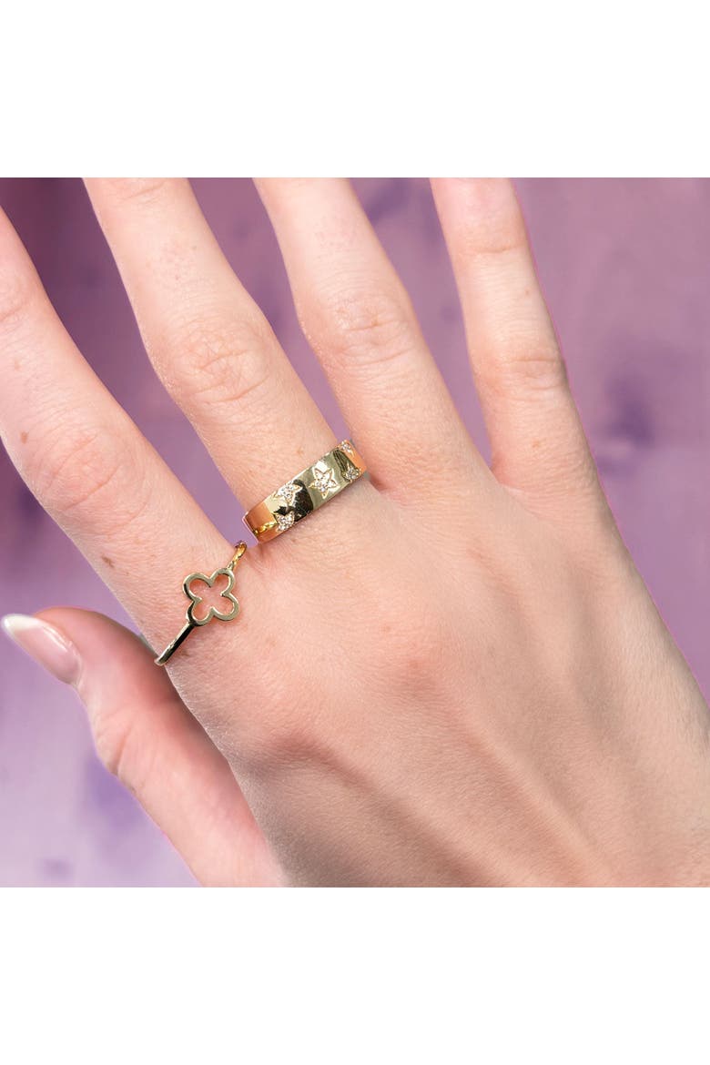 Diamond Starry Night Band, Alternate, color, Yellow Gold