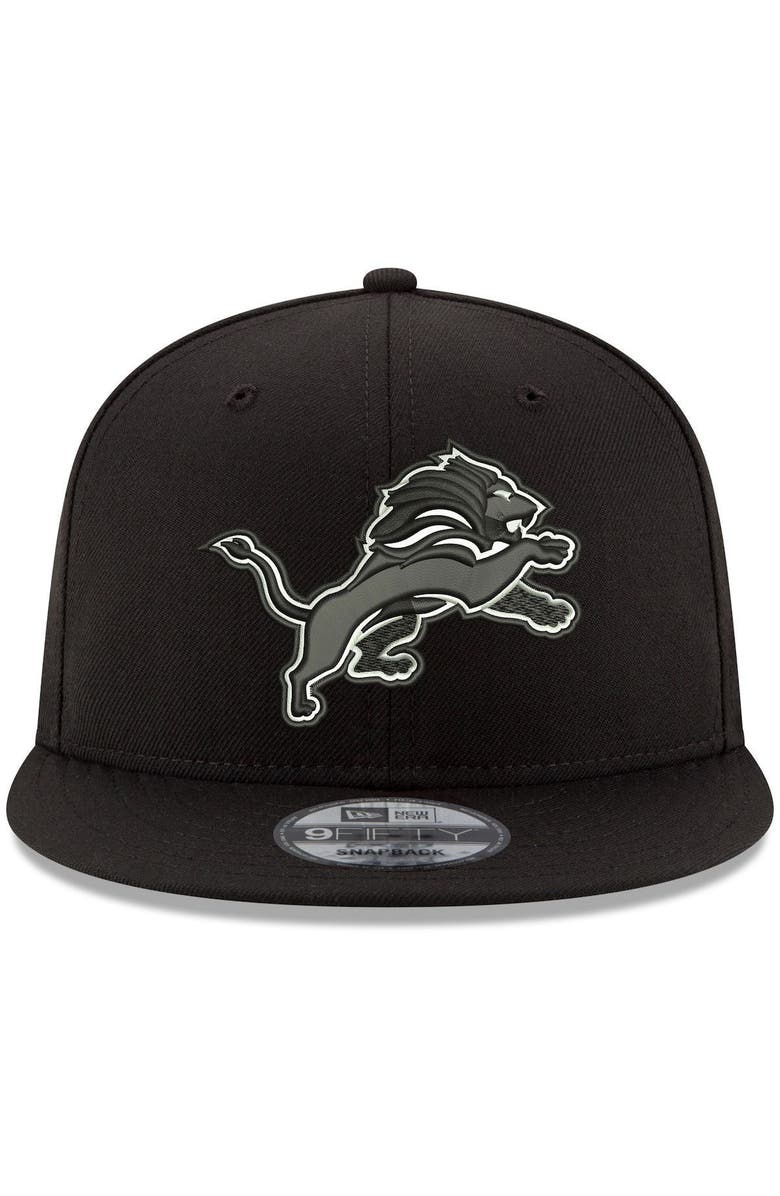 New Era Men's New Era Black Detroit Lions B-Dub 9FIFTY Adjustable Hat, Alternate, color, 