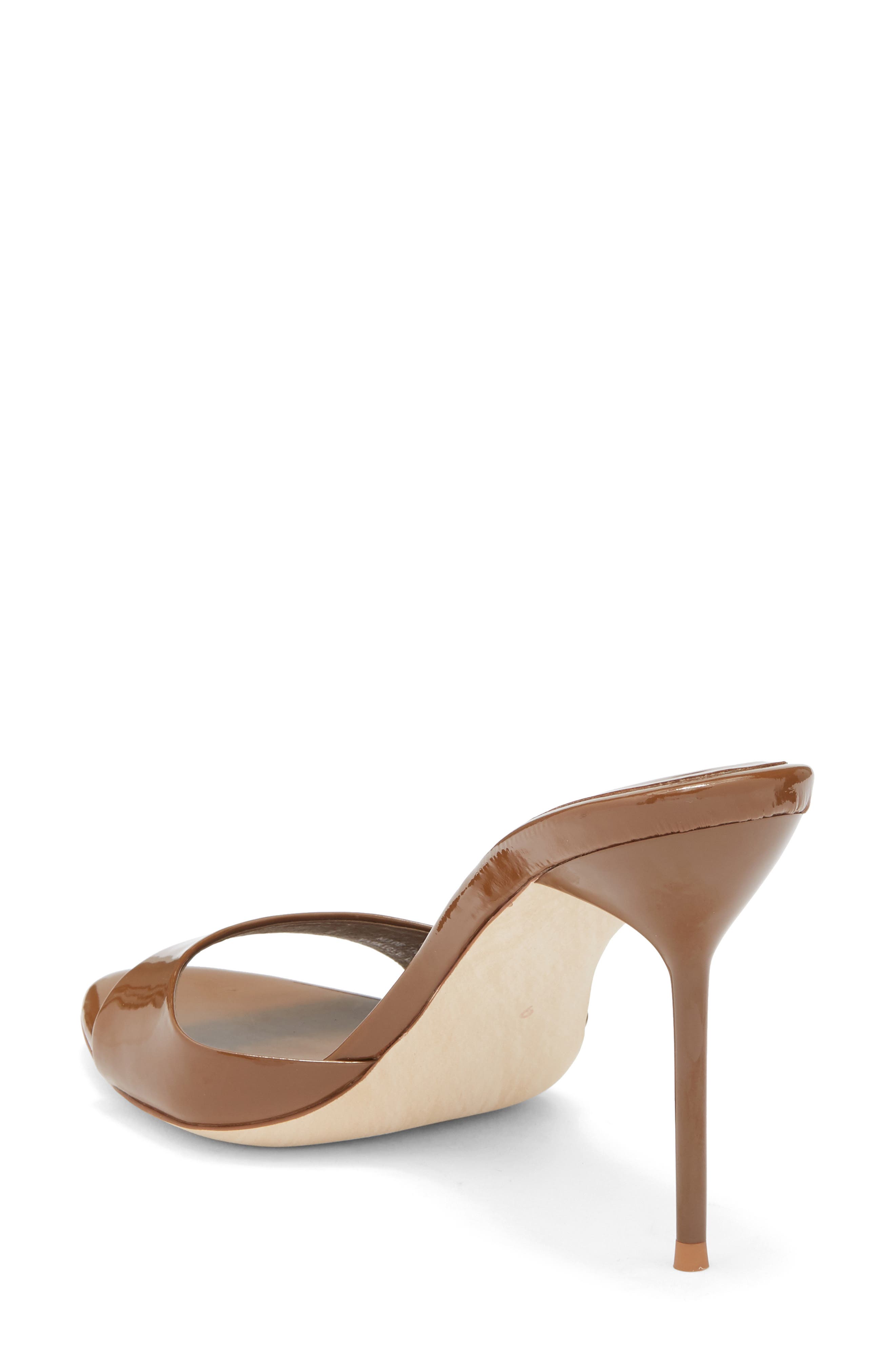 Ce-Soire Slide Sandal, Alternate, color, COFFEE PATENT