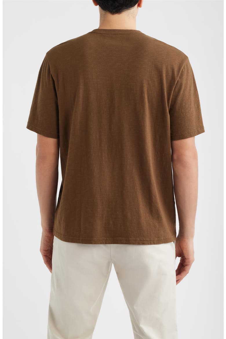 Slub Cotton Crewneck T-Shirt, Alternate, color, BROWN DESERT