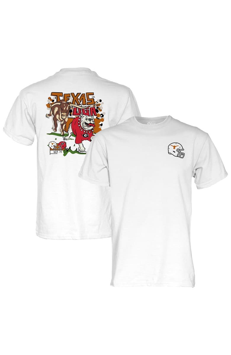 BLUE 84 Unisex Blue 84 White Texas Longhorns vs. Georgia Bulldogs 2024 Matchup T-Shirt, Main, color, White