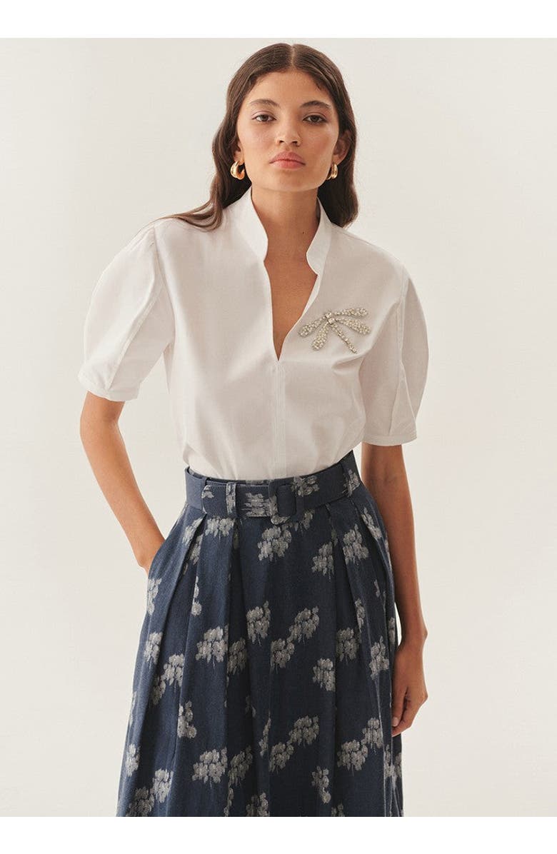 Exquise Rawon Short Sleeved Blouse, Main, color, White