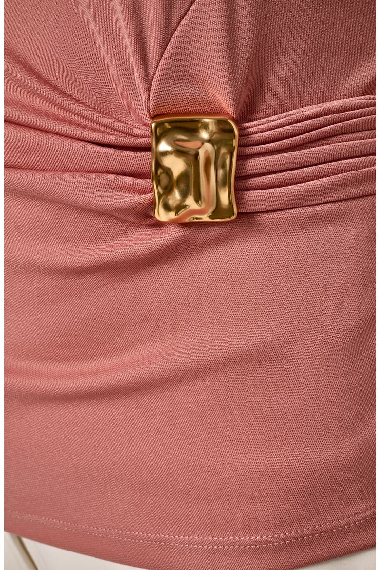 Asymmetric Gathered Top, Alternate, color, DESERT CLA