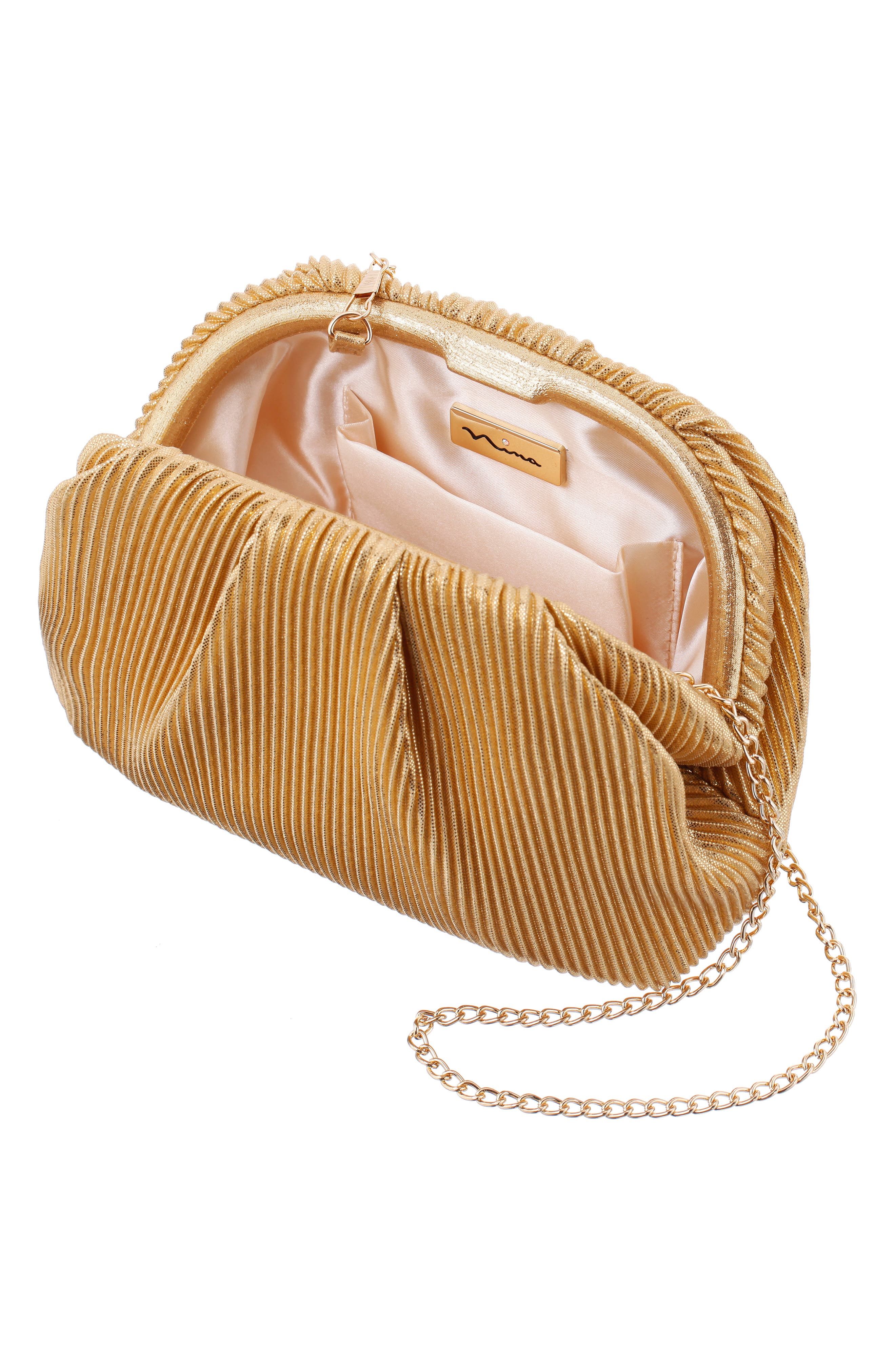 Nina Emmy Clutch, Alternate, color, Gold