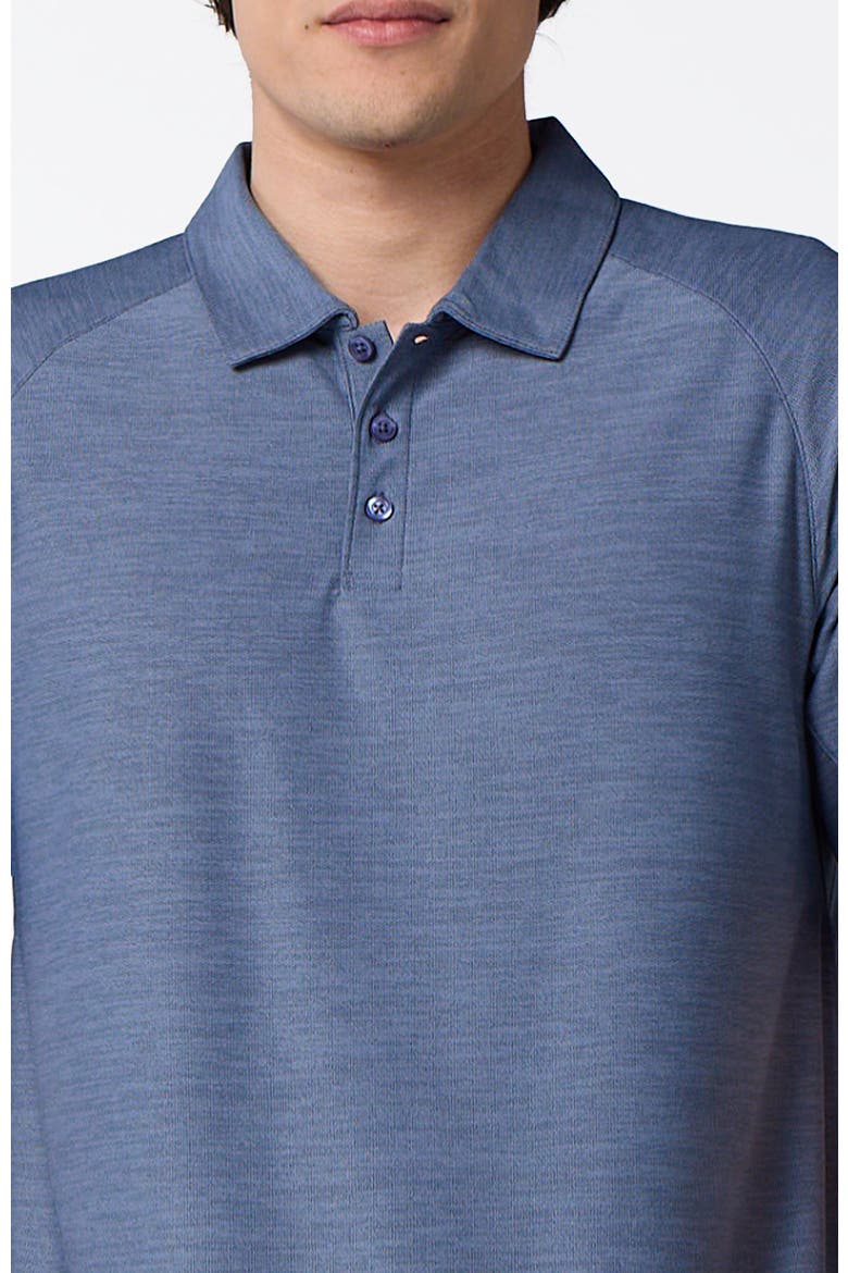 Men's Cross-Sport Tech Pique Polo, Alternate, color, Stone Blue Heather